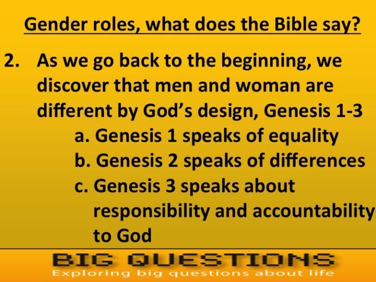 What Does the Bible Say About Gender