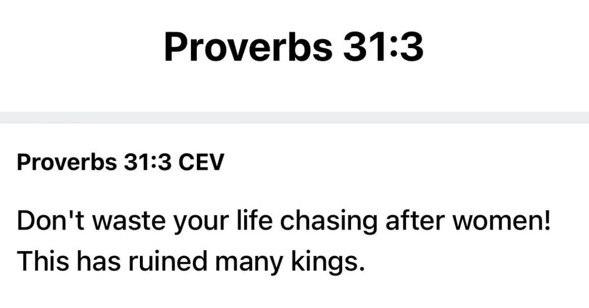 What Does the Bible Say About Chasing Women