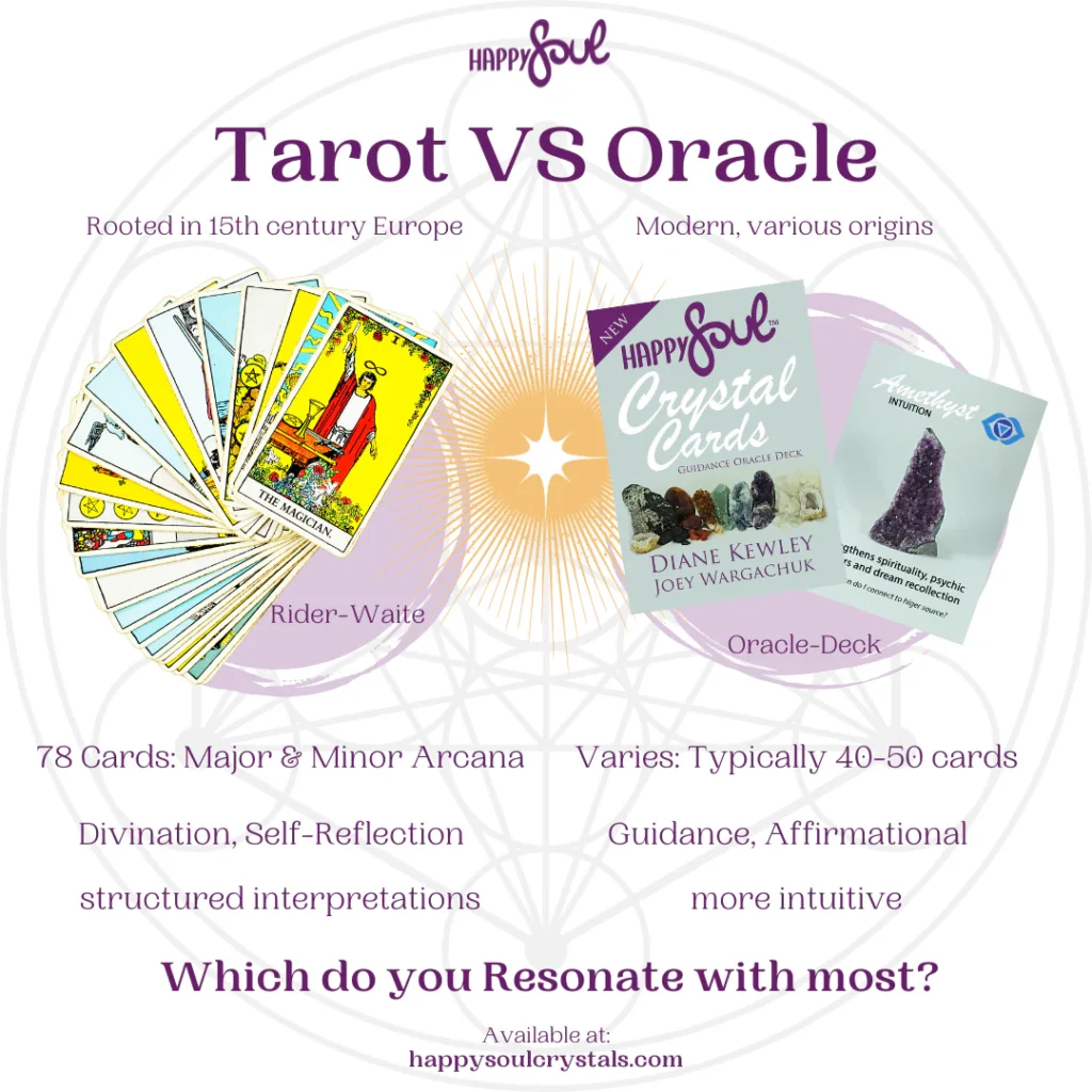 Differences Between Tarot And Oracle Cards
